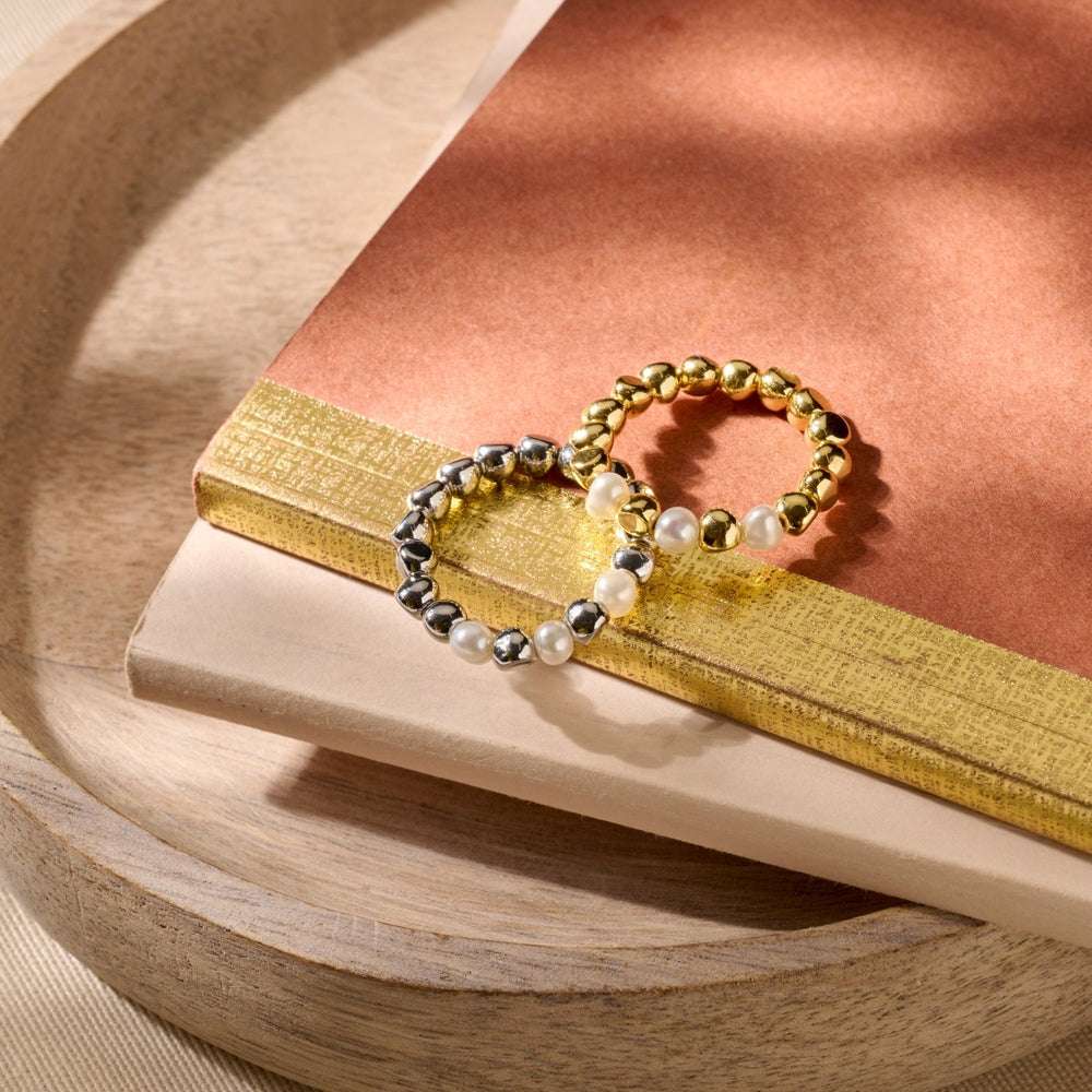 Ring elastisch mit Süsswasserperle Biba