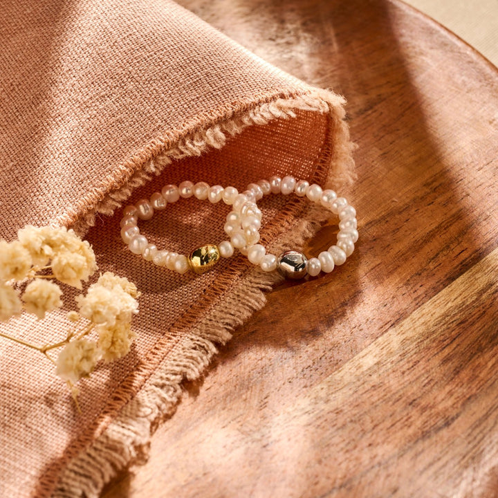 Ring Süsswasserperle elastisch Biba