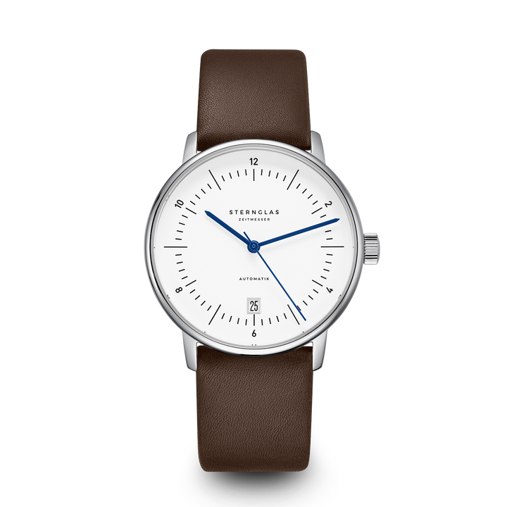Naos Automatik weiss silber / premium dunkelbraun
