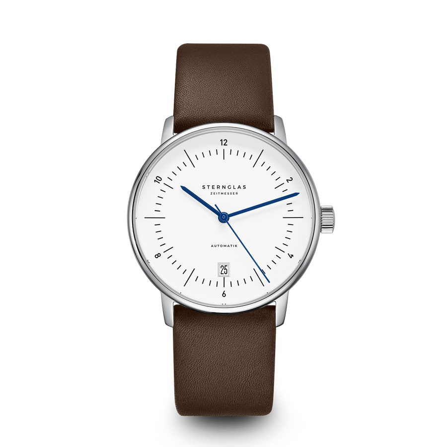 Naos Automatik weiss silber / premium dunkelbraun