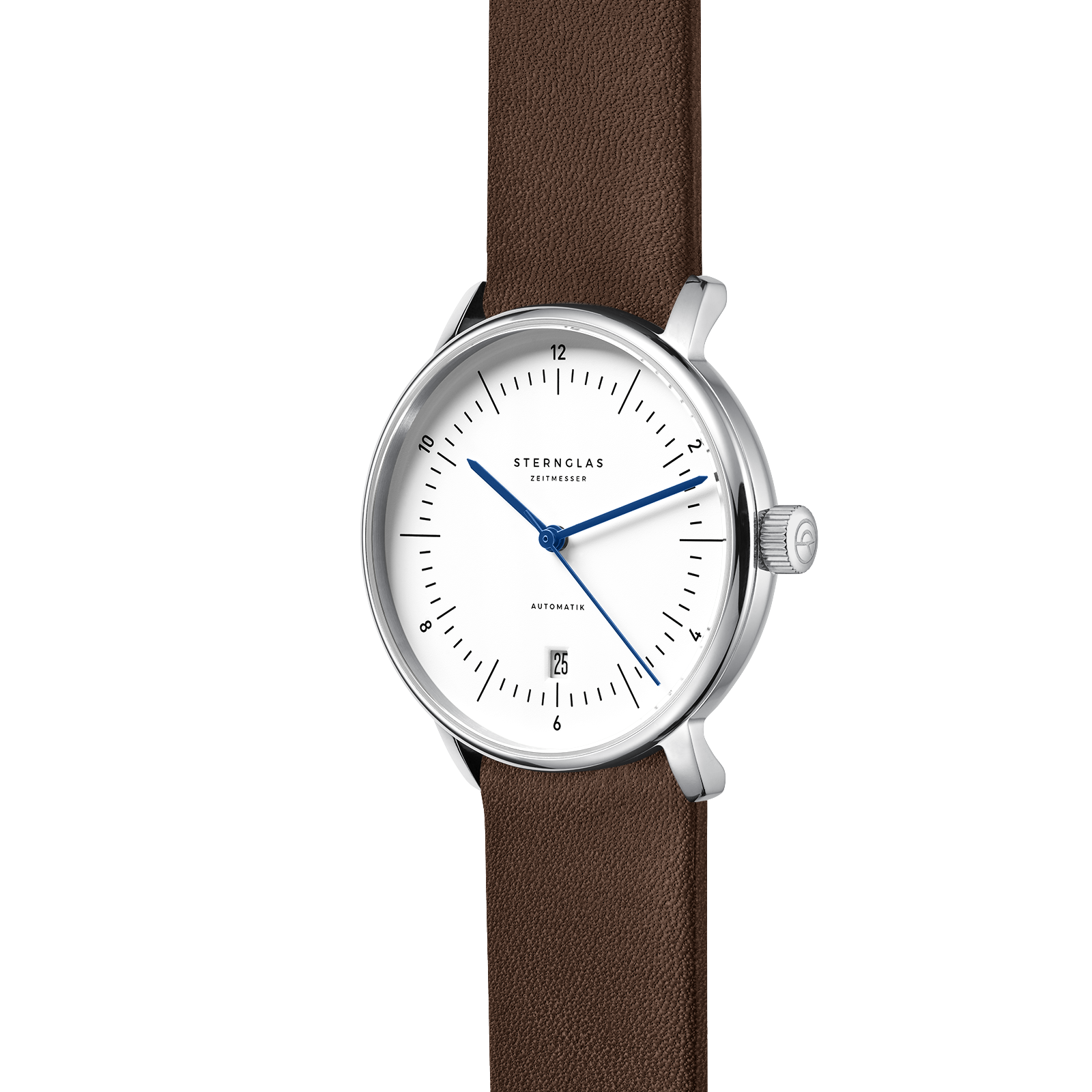 Naos Automatik weiss silber / premium dunkelbraun
