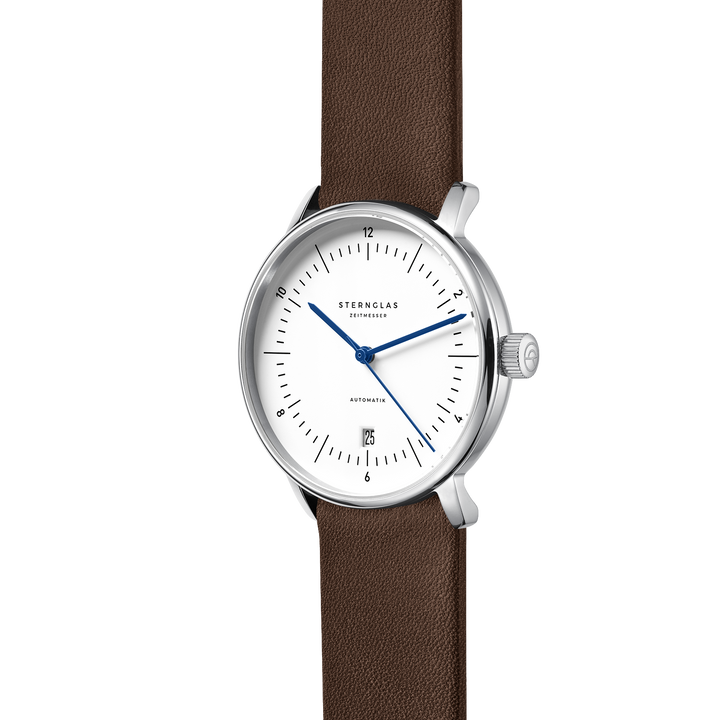 Naos Automatik weiss silber / premium dunkelbraun