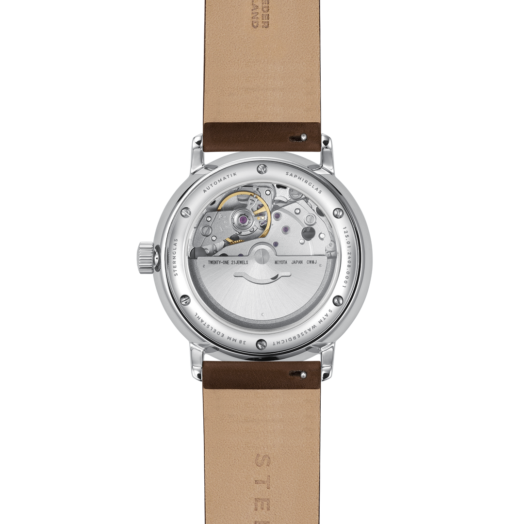 Naos Automatik weiss silber / premium dunkelbraun