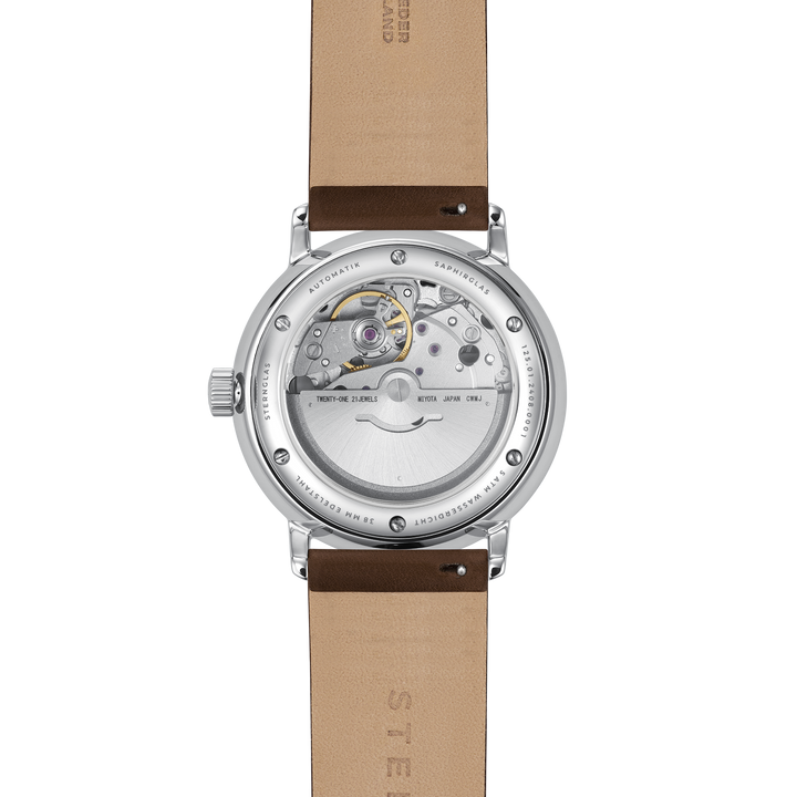 Naos Automatik weiss silber / premium dunkelbraun