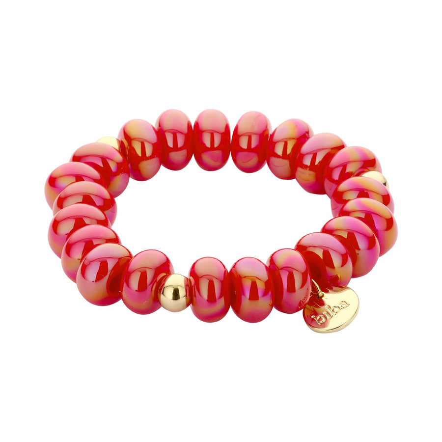 Armband elastisch mit Donuts Kunstperlen