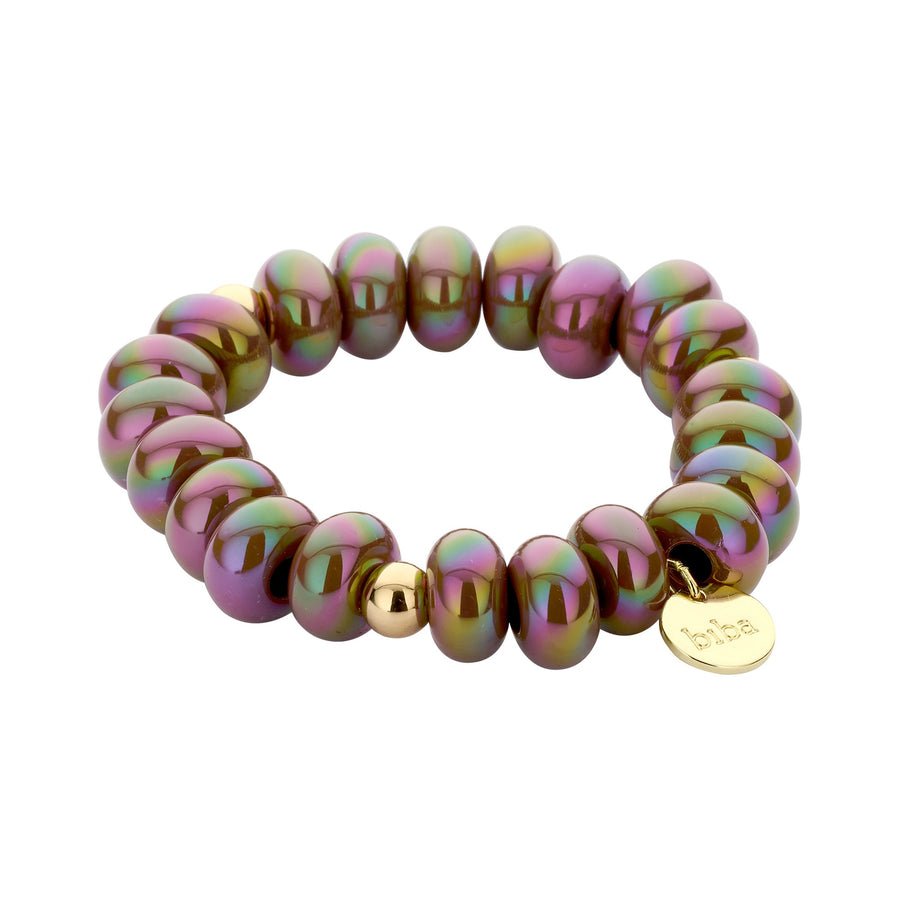 Armband elastisch mit Donuts Kunstperlen