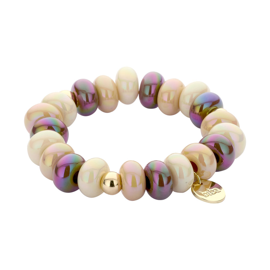 Armband elastisch mit Donuts Kunstperlen