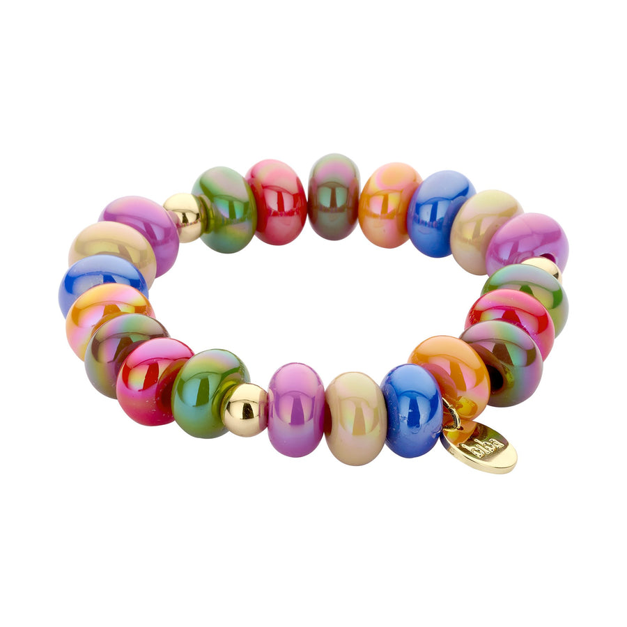 Armband elastisch mit Donuts Kunstperlen