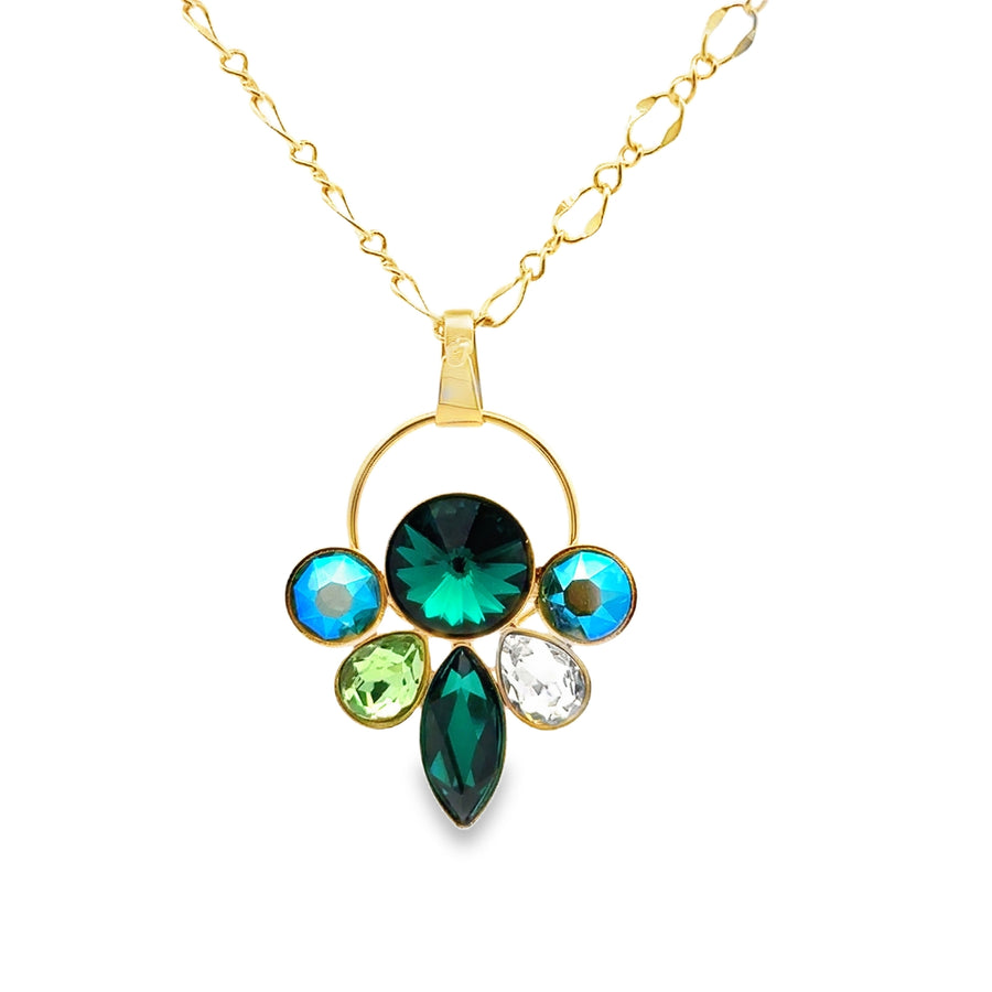Emerald Mix Anhänger mit Halskette 45 cm Venus