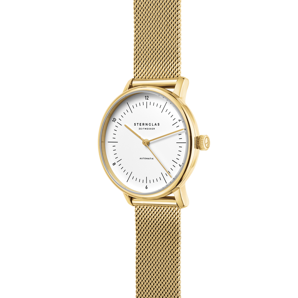 Naos xs Automatik  weiss gold / Milanese -  33 mm Quarz