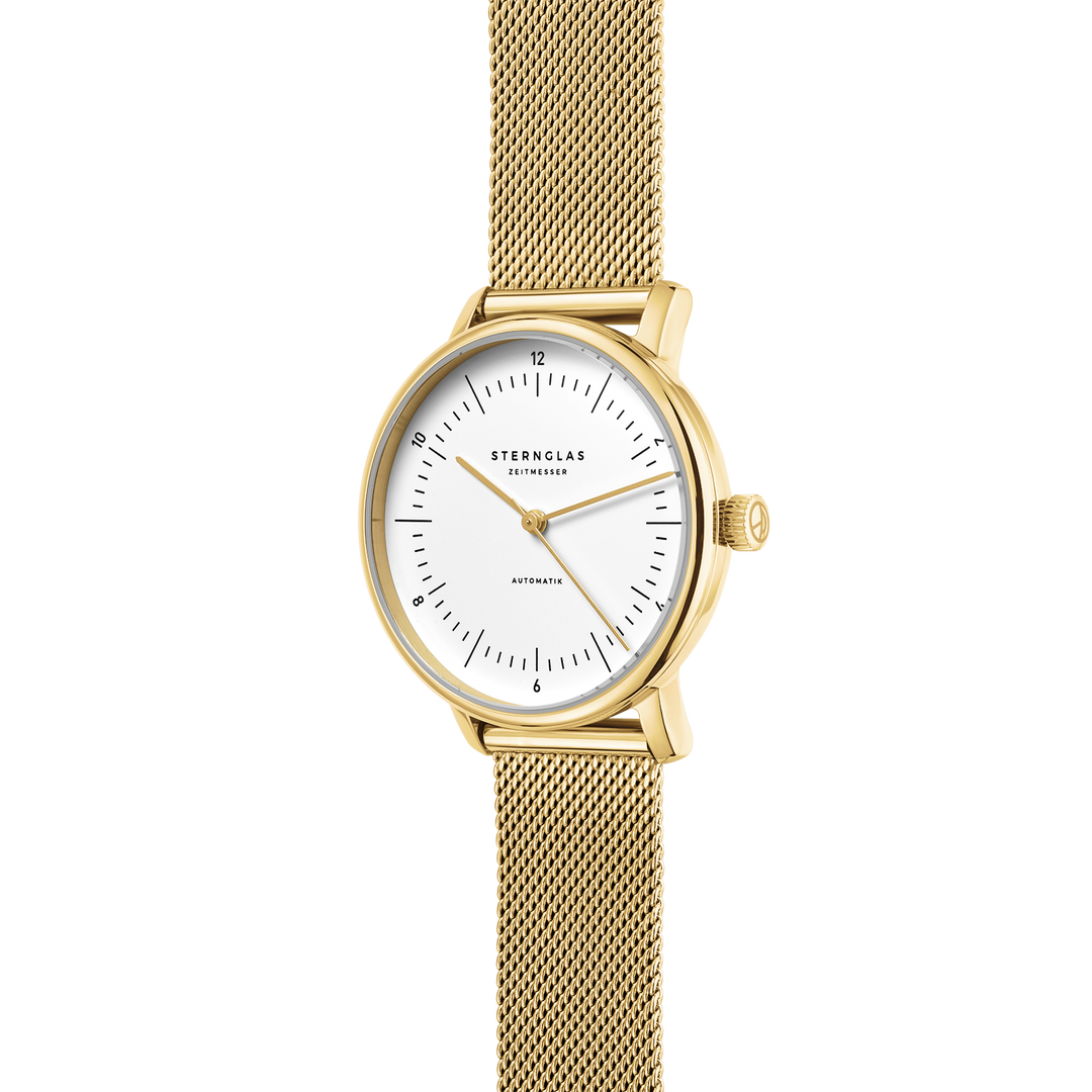 Naos xs Automatik  weiss gold / Milanese -  33 mm Quarz