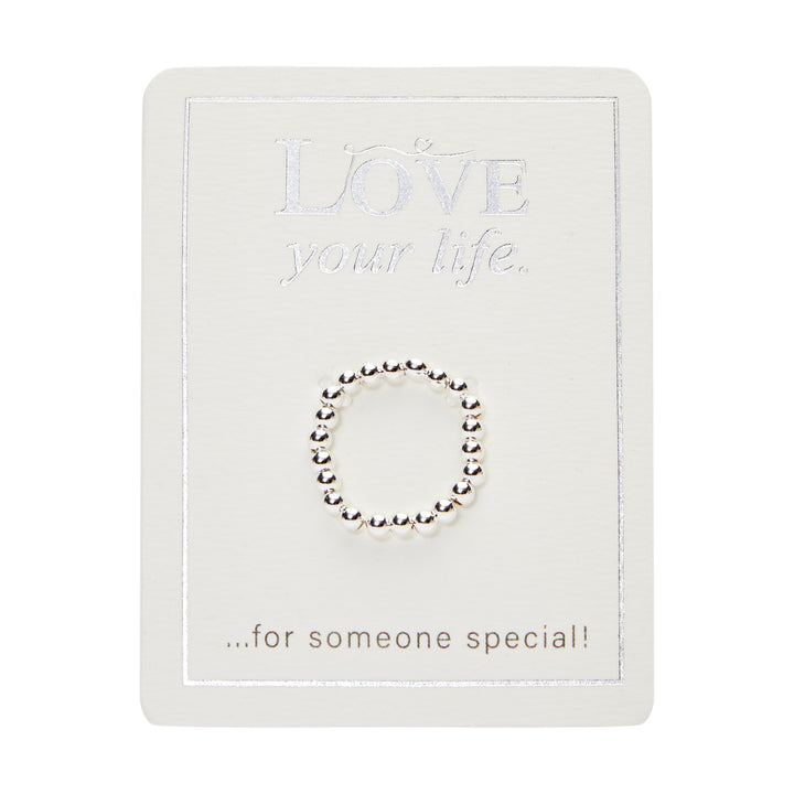 Ring - "Love your life" - versilbert