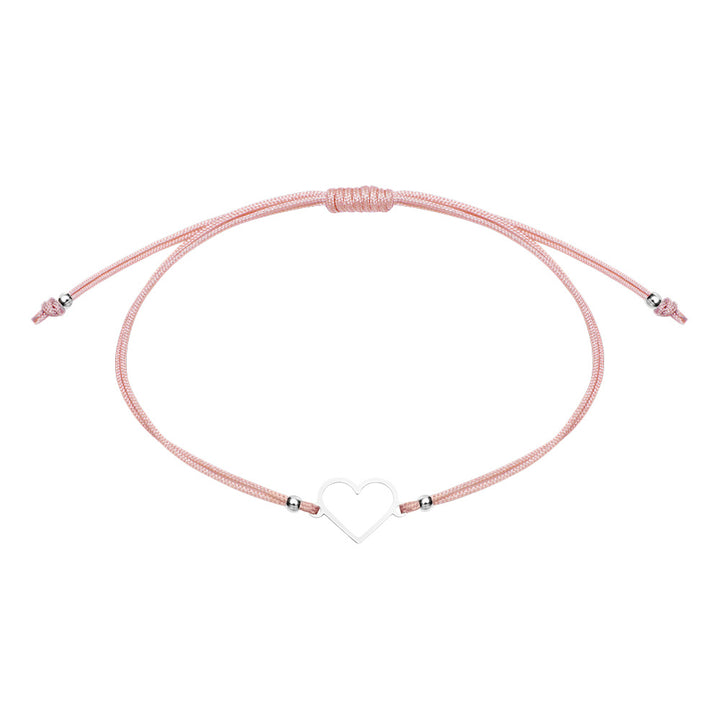 Armband - "Be Happy" - Edelstahl - Herz
