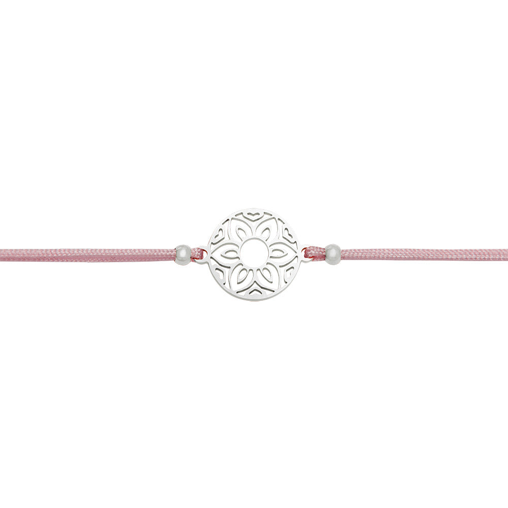 Armband - "Be Happy" - Edelstahl - Mandala der Liebe