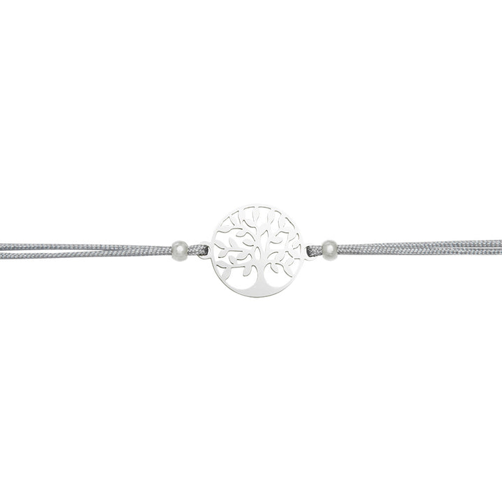 Armband - "Be Happy" - Edelstahl - Baum des Lebens