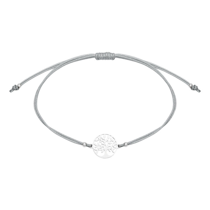 Armband - "Be Happy" - Edelstahl - Baum des Lebens