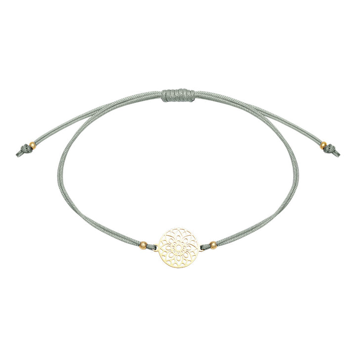 Armband - "Be Happy" - vergoldet - Mandala des Glücks