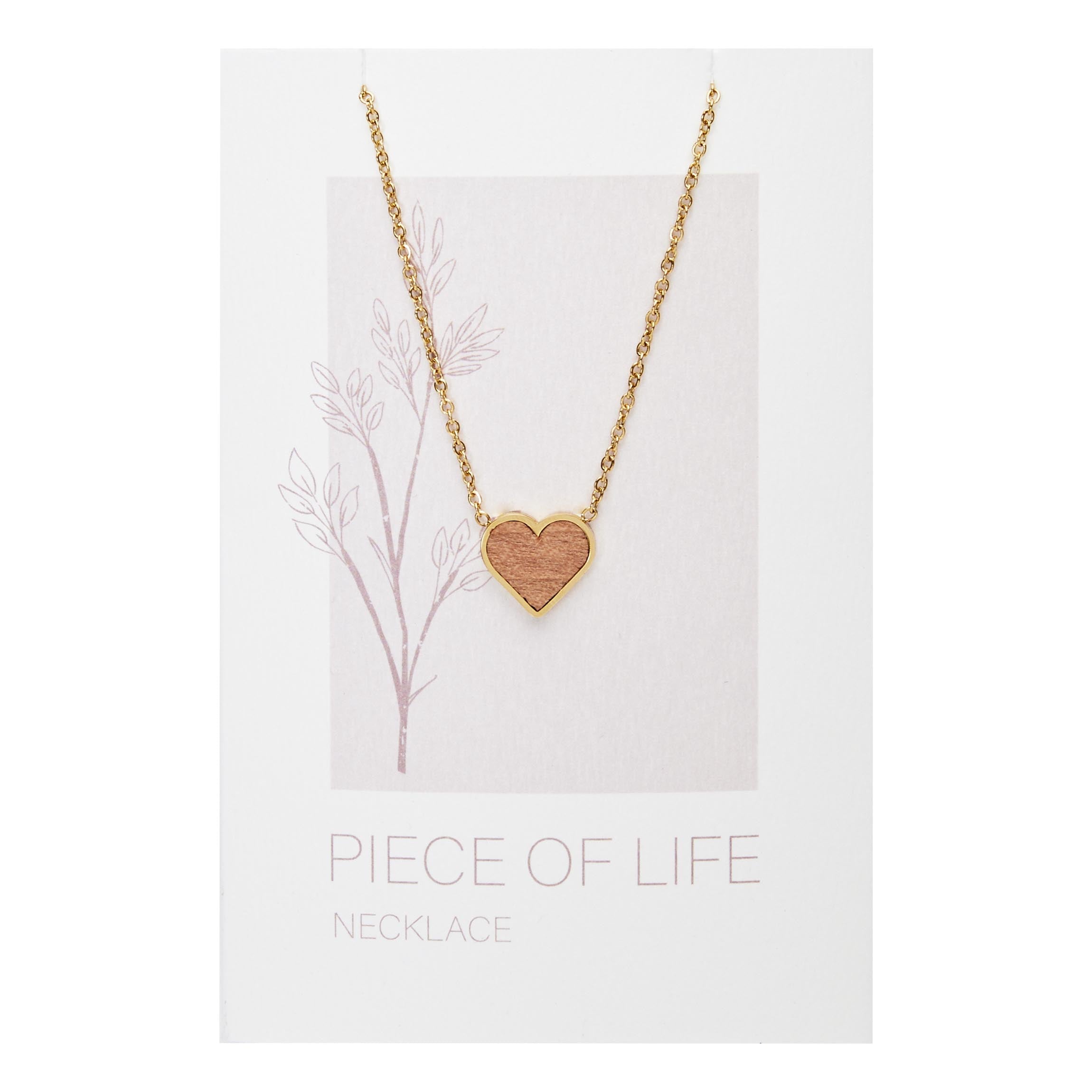 Halskette Piece of Life - vergoldet - Herz
