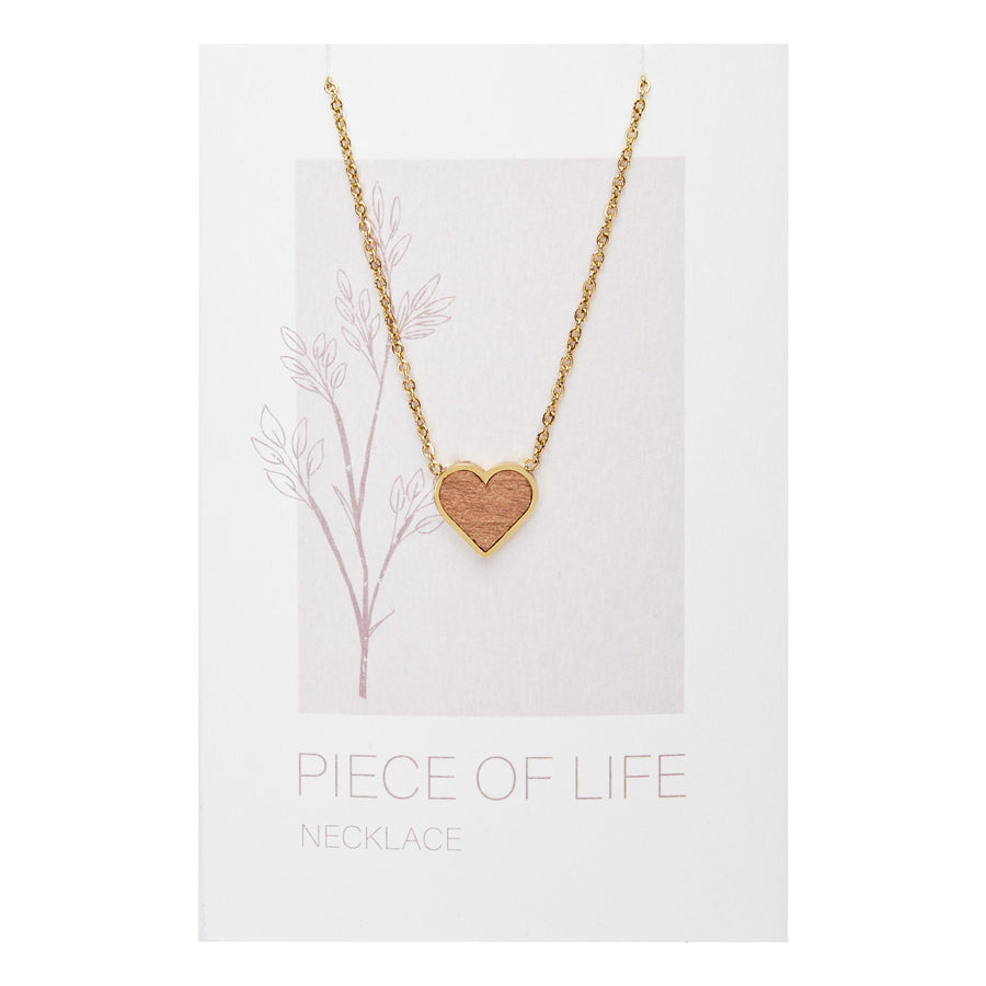 Halskette Piece of Life - vergoldet - Herz