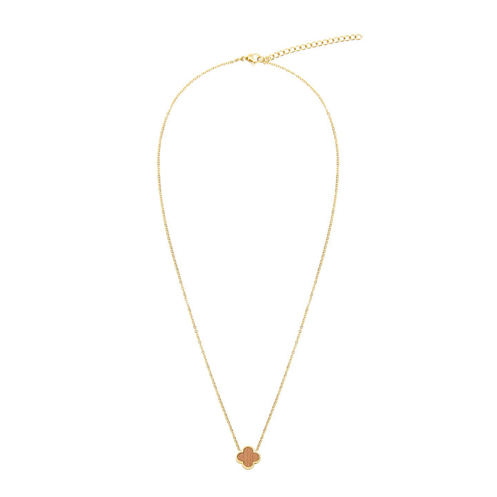 Halskette Piece of Life - vergoldet - Kleeblatt