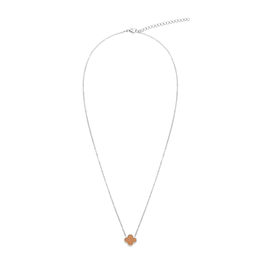 Halskette Piece of Life - Edelstahl - Kleeblatt