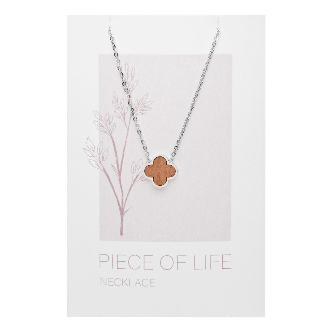 Halskette Piece of Life - Edelstahl - Kleeblatt