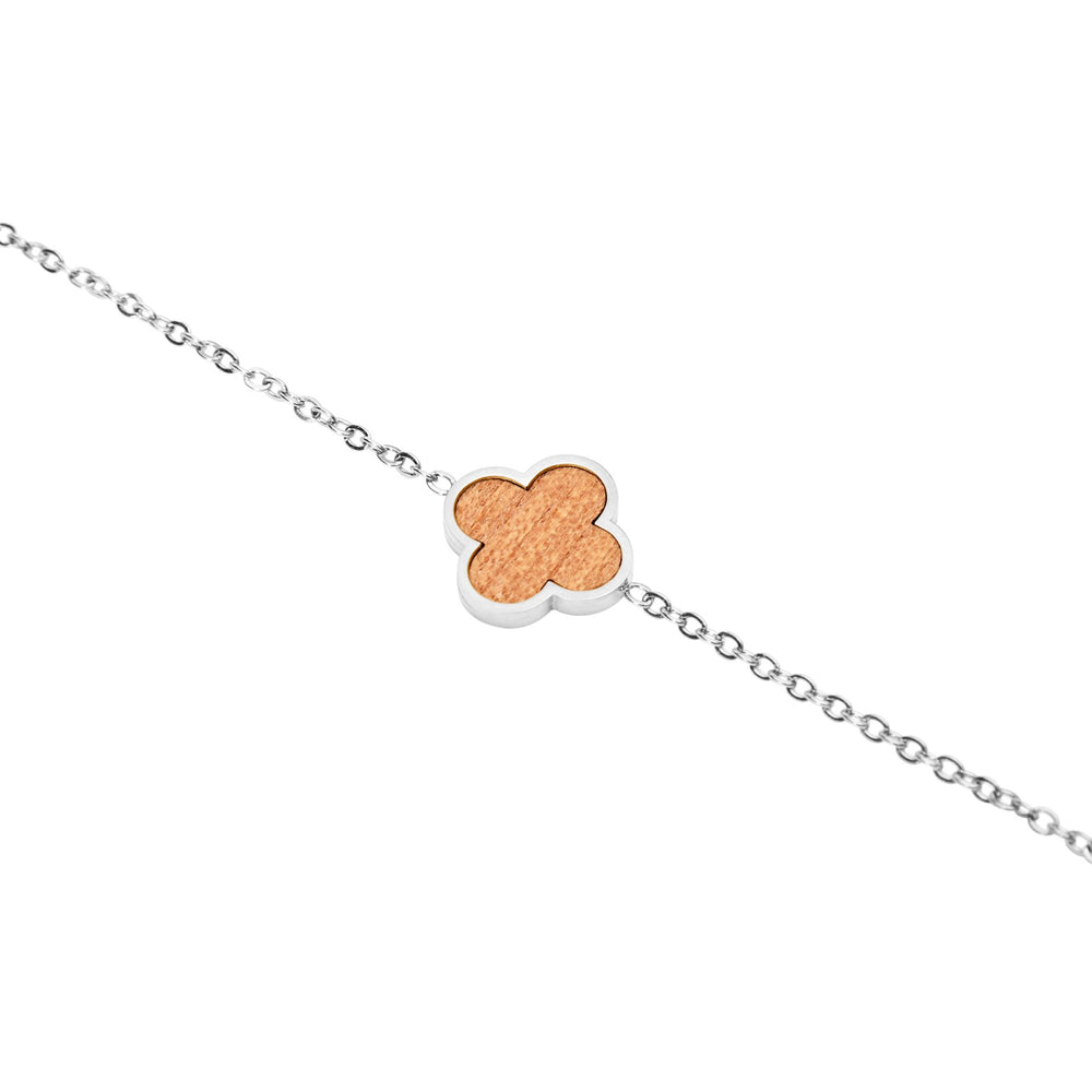 Armband Piece of Life - Edelstahl - Kleeblatt