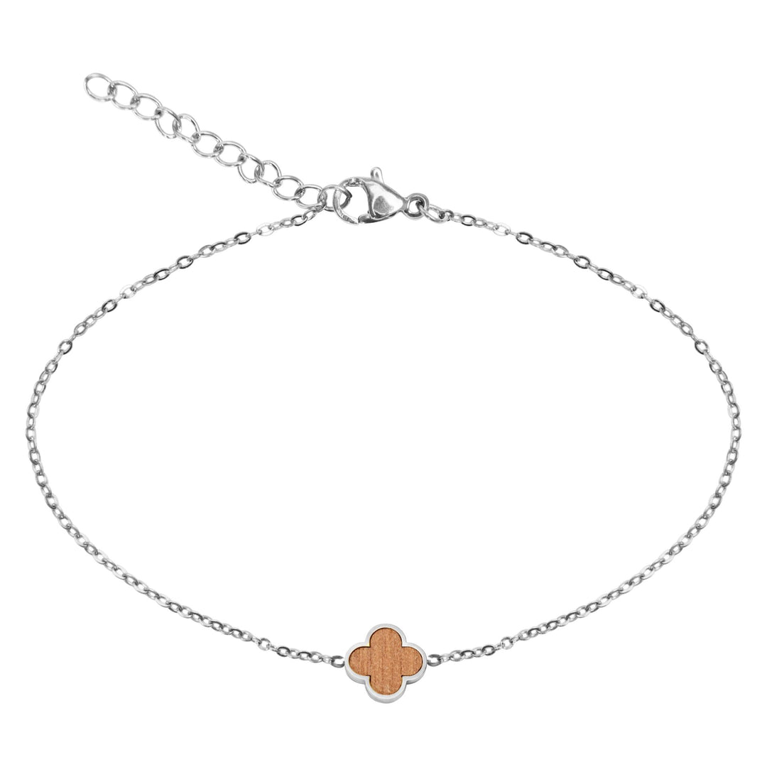 Armband Piece of Life - Edelstahl - Kleeblatt