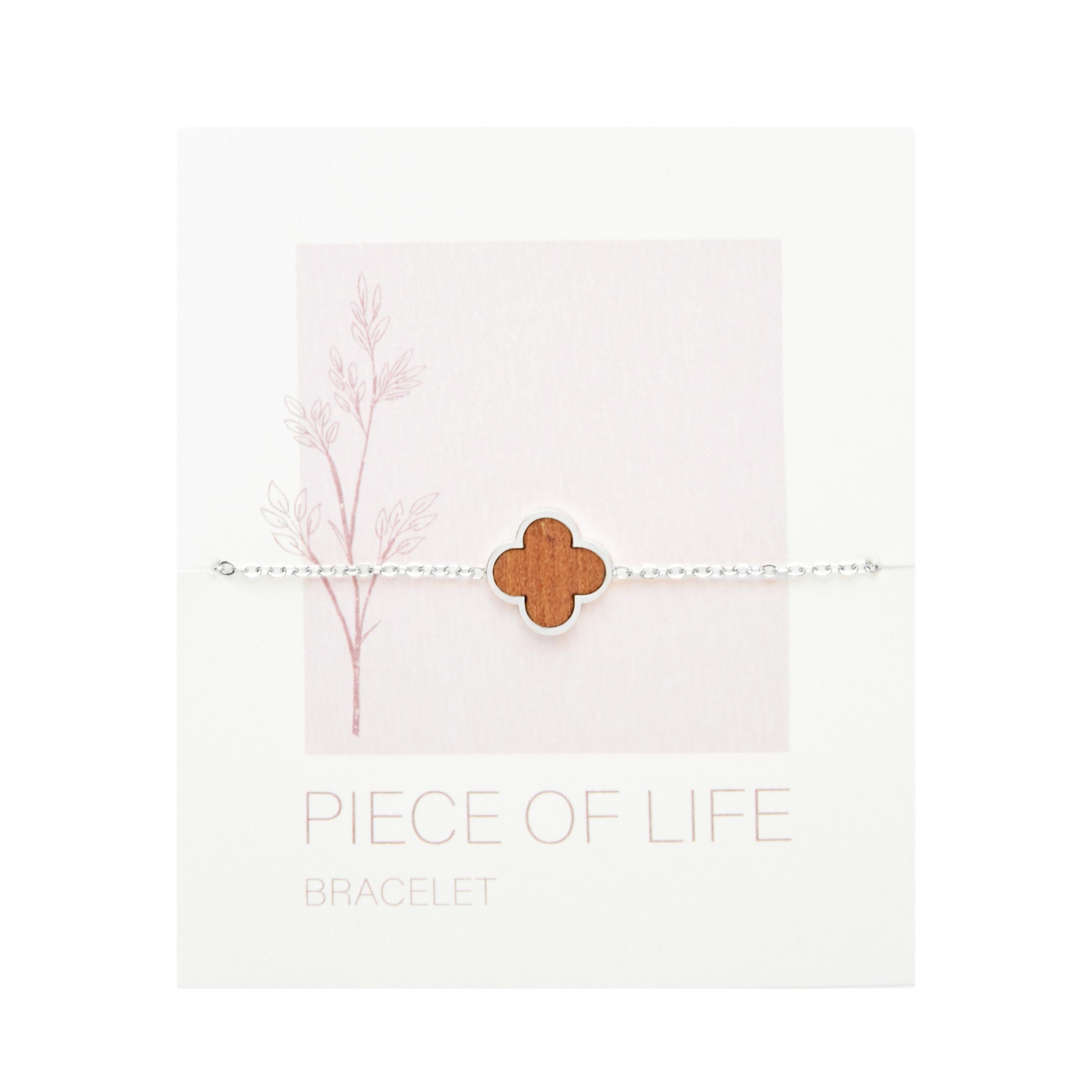 Armband Piece of Life - Edelstahl - Kleeblatt