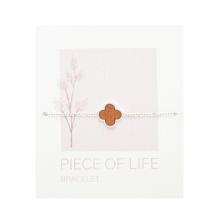 Armband Piece of Life - Edelstahl - Kleeblatt