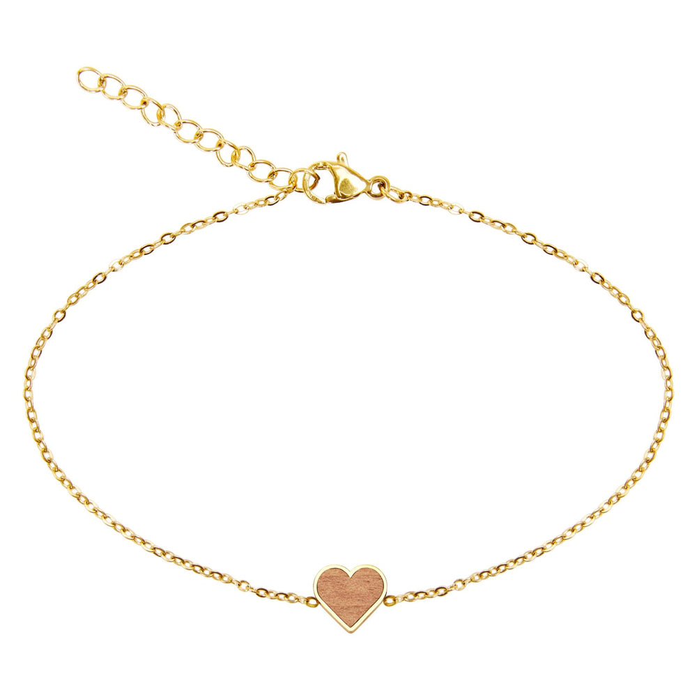 Armband Piece of Life - vergoldet - Herz