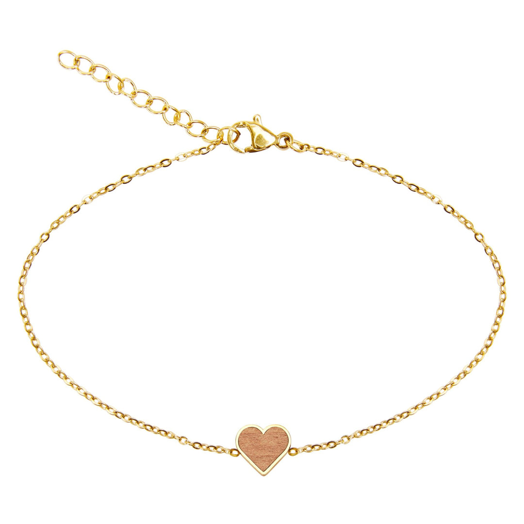 Armband Piece of Life - vergoldet - Herz