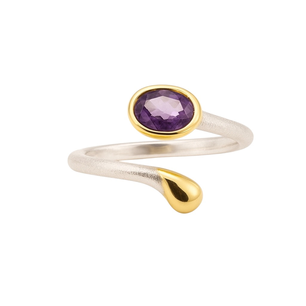 Silber Ring mit Amethyst, Gr. 56