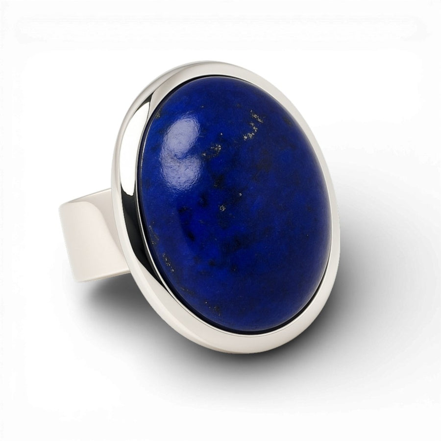 Lapis Ring Silber, Size 60