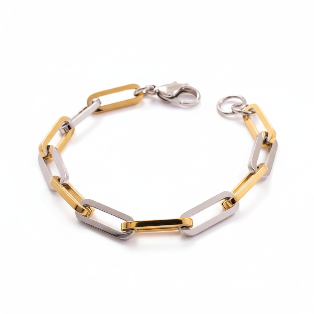 Edelstahl Armband bicolor