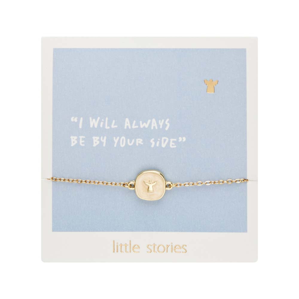 Armband - "little stories" - goldfarben - Engel