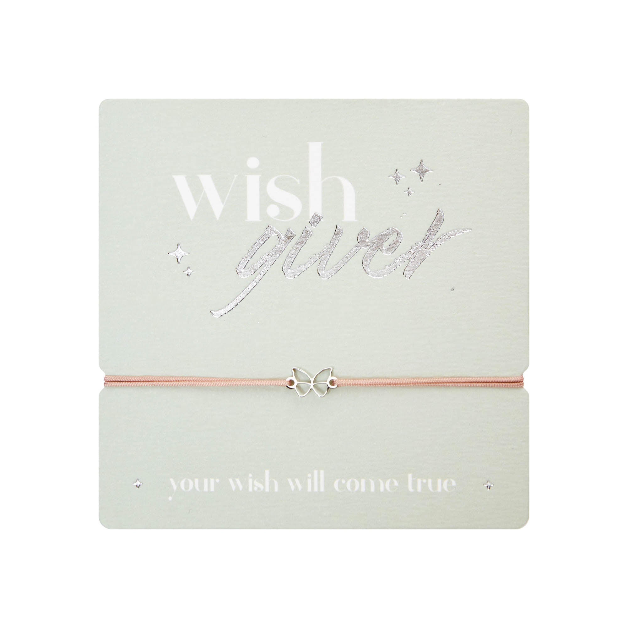 Armband - "wish giver" - Edelstahl - Schmetterling