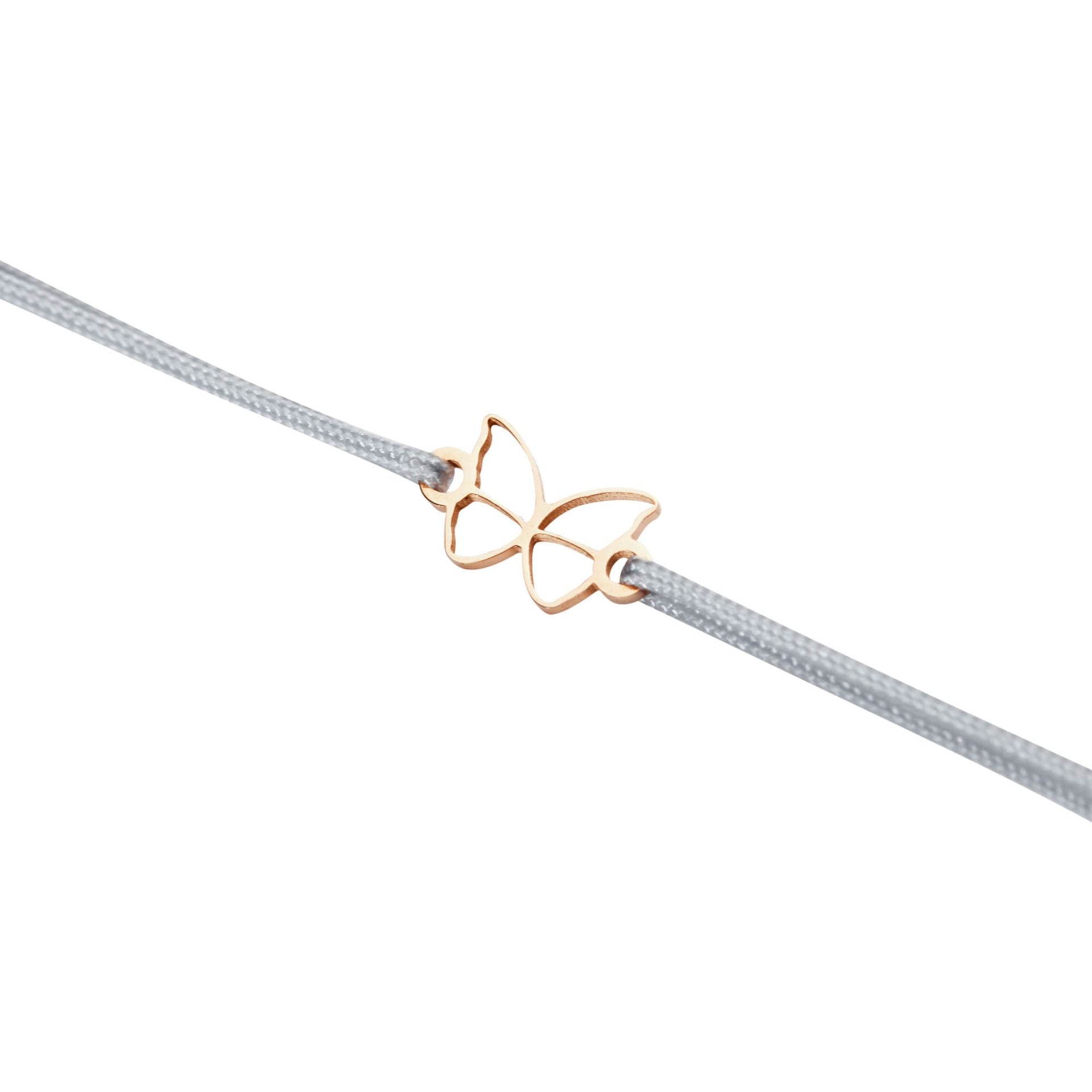 Armband - "wish giver" - rosévergoldet - Schmetterling