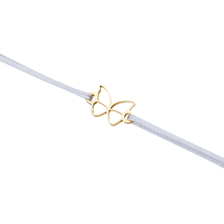 Armband - "wish giver" - vergoldet - Schmetterling