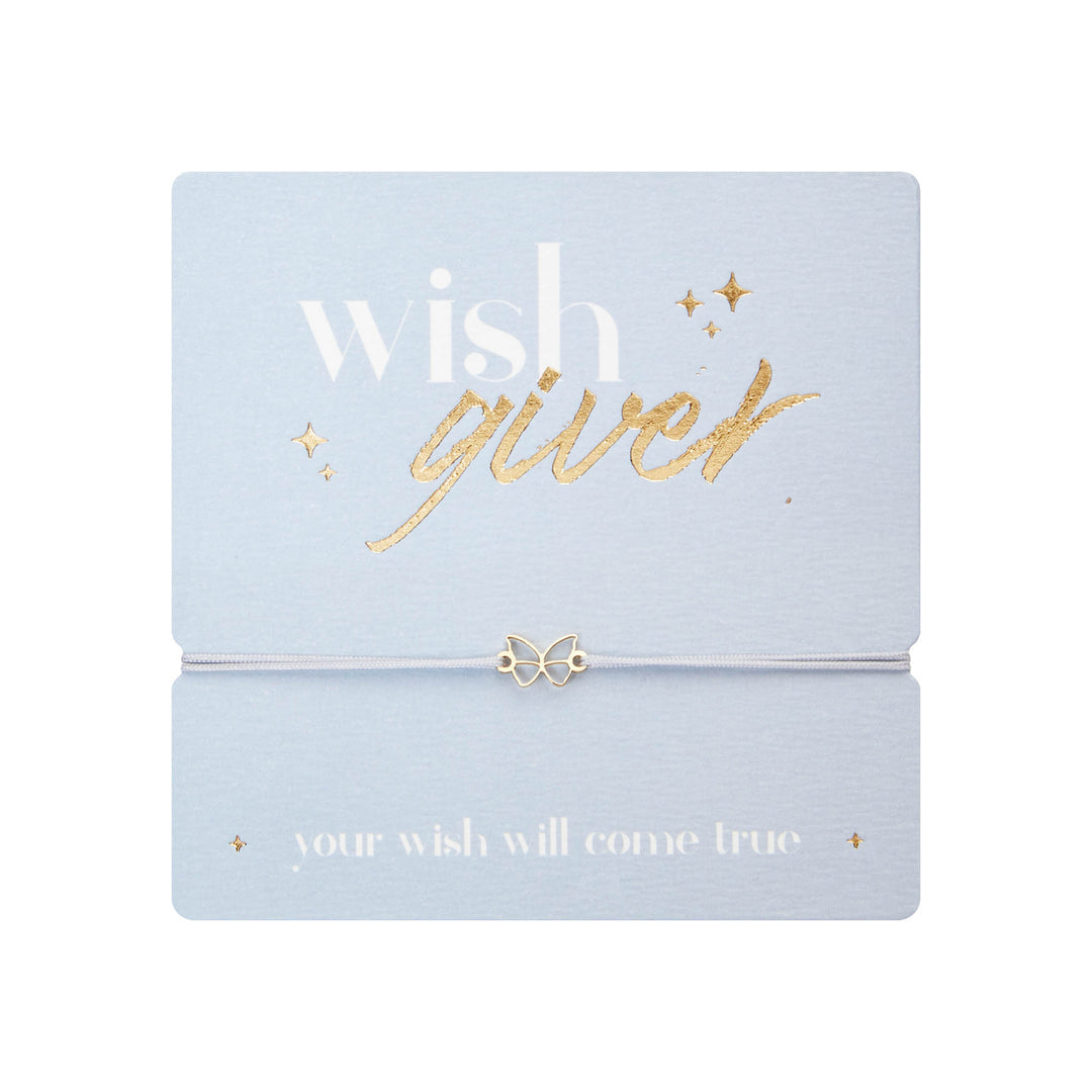 Armband - "wish giver" - vergoldet - Schmetterling