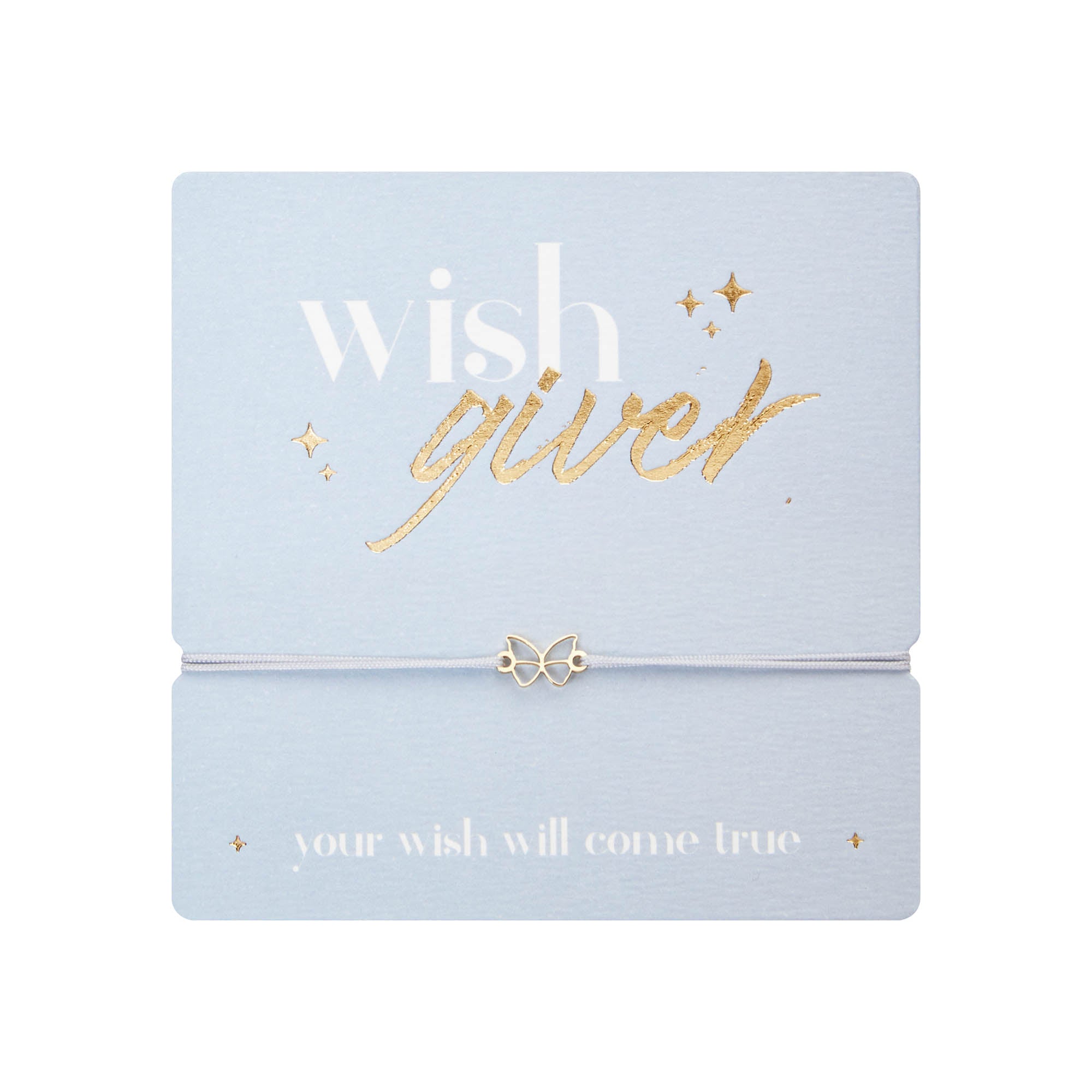 Armband - "wish giver" - vergoldet - Schmetterling