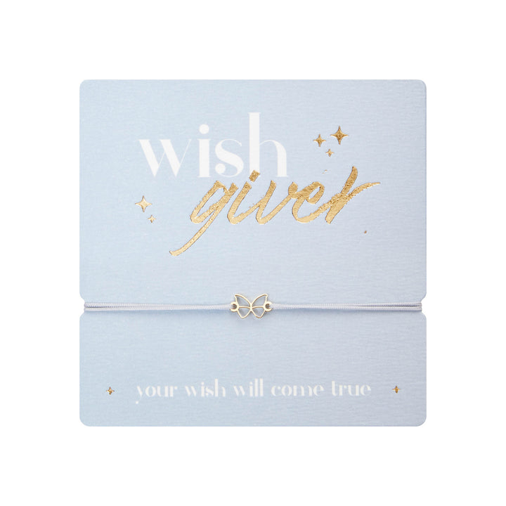 Armband - "wish giver" - vergoldet - Schmetterling