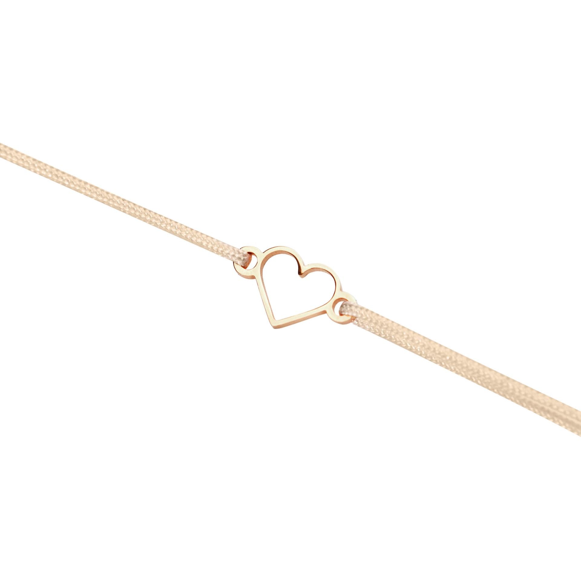 Armband - "wish giver" - rosévergoldet - Herz