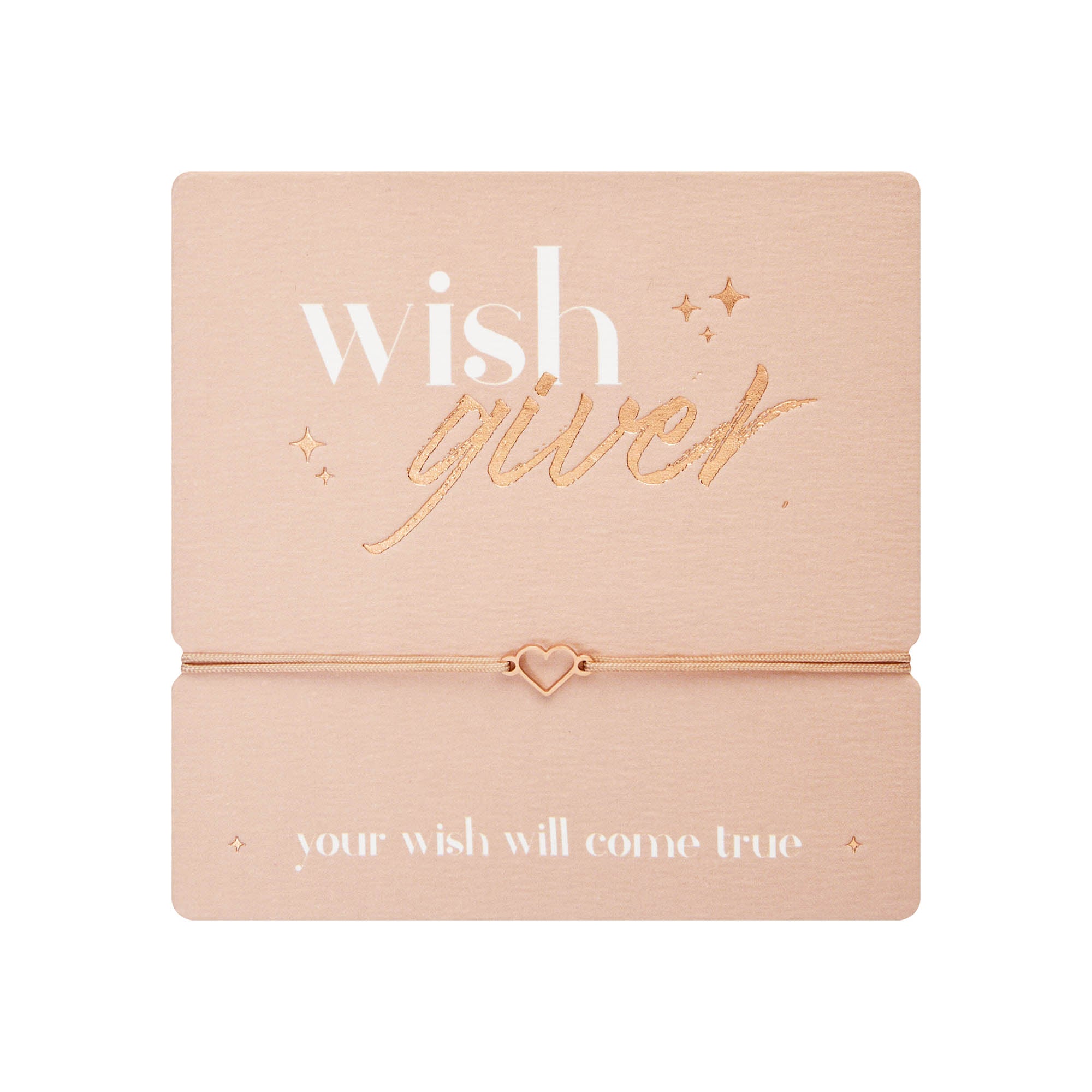 Armband - "wish giver" - rosévergoldet - Herz