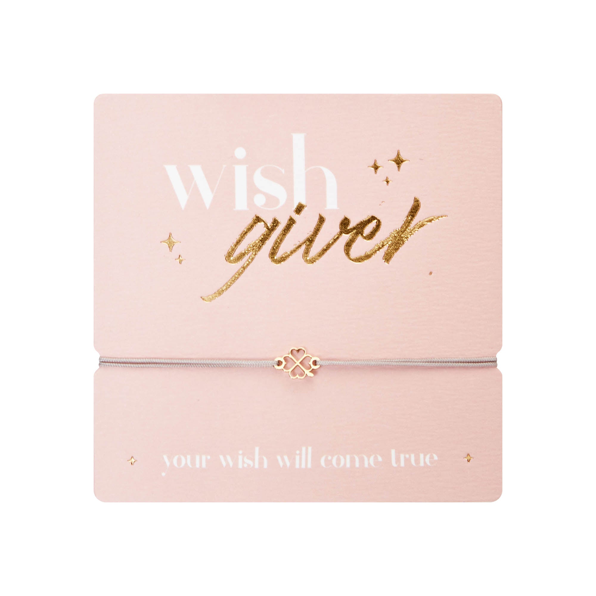 Armband - "wish giver" - vergoldet - Kleeblatt