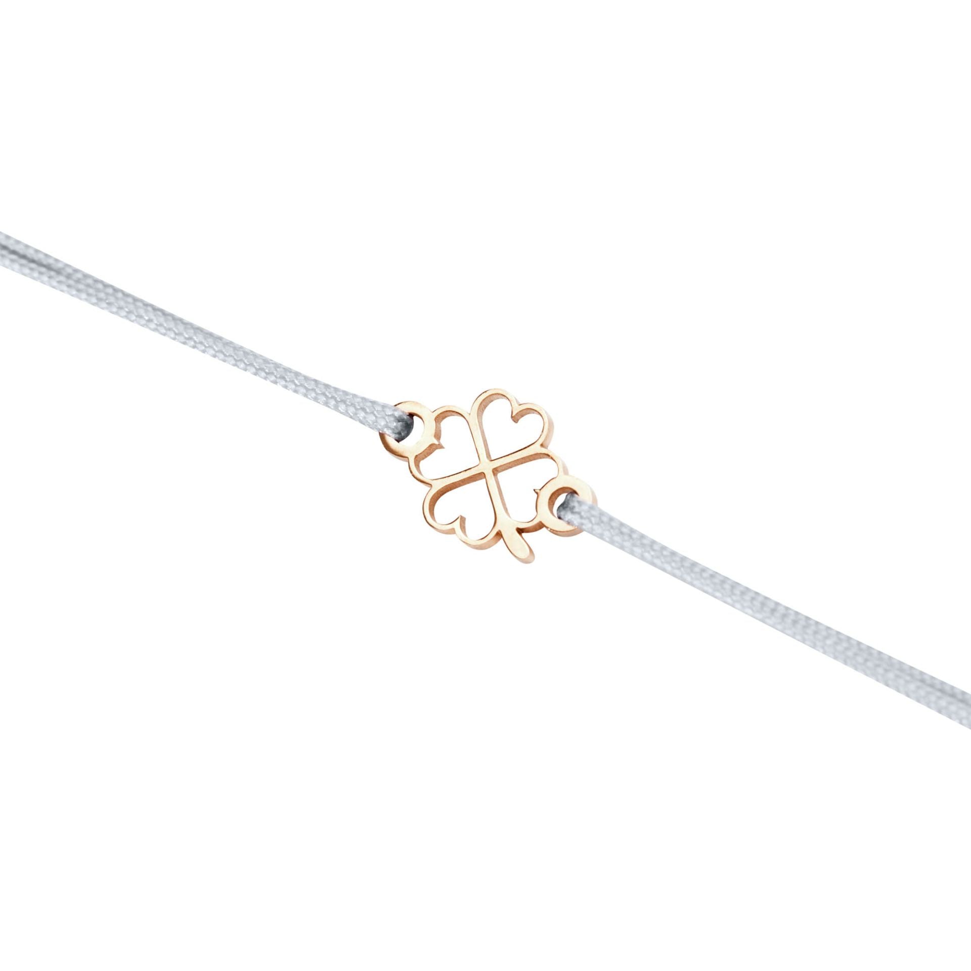 Armband - "wish giver" - rosévergoldet - Kleeblatt