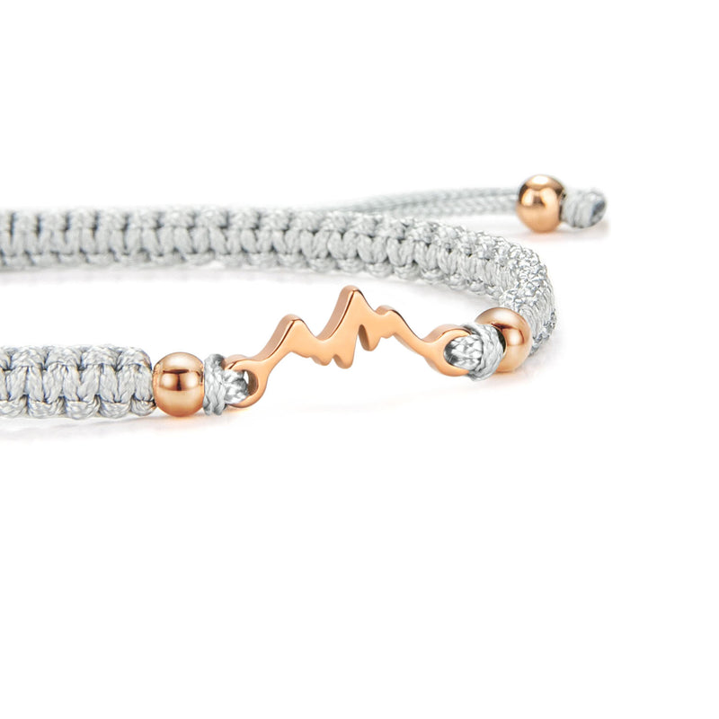 ROSE MOUNTAIN GREY BRAIDED BRACELET
