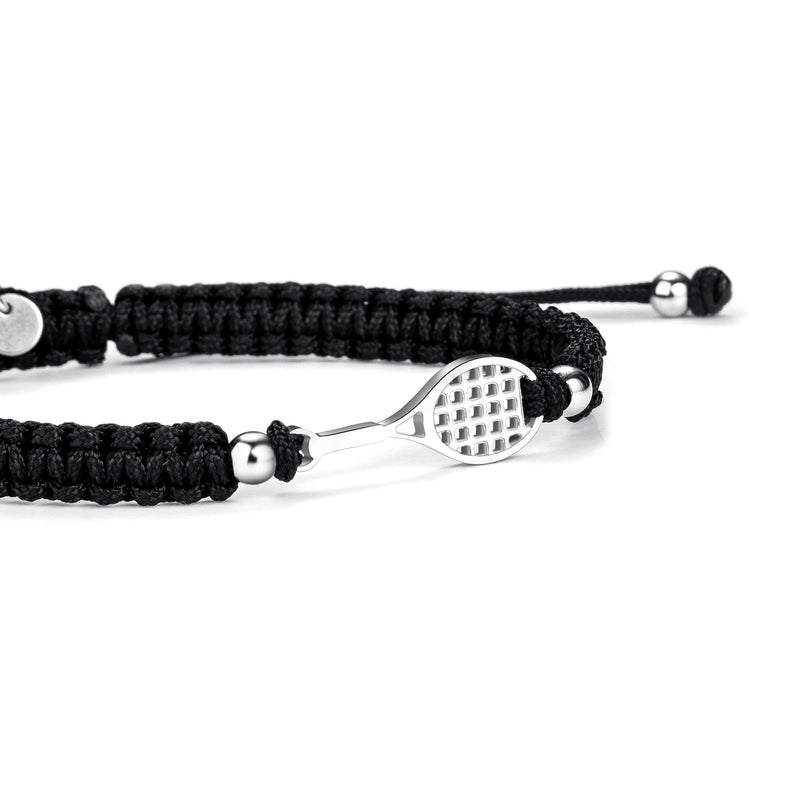 SILVER TENNIS BRAIDED BRACELET