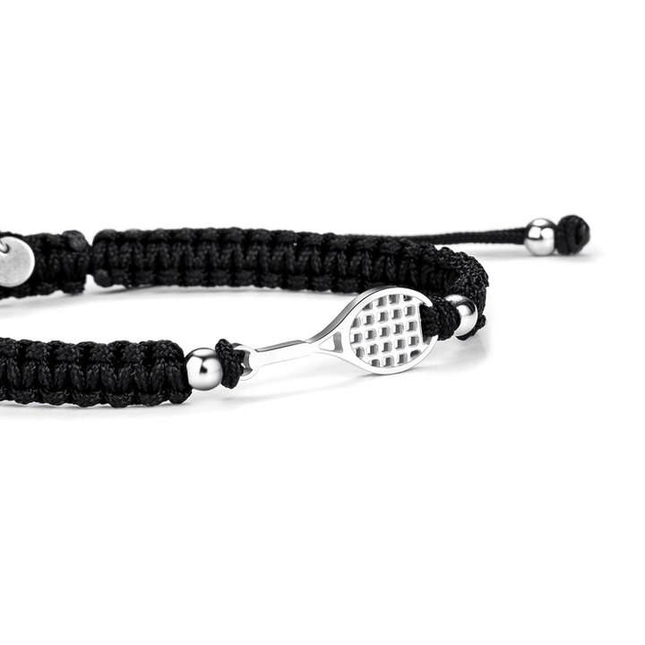 SILVER TENNIS BRAIDED BRACELET