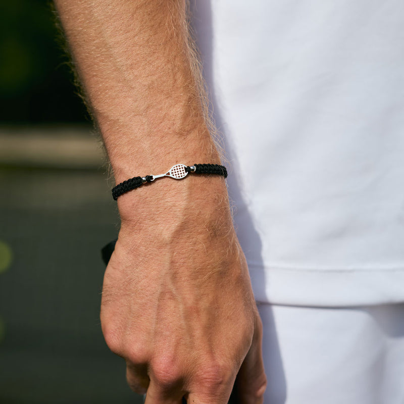 SILVER TENNIS BRAIDED BRACELET